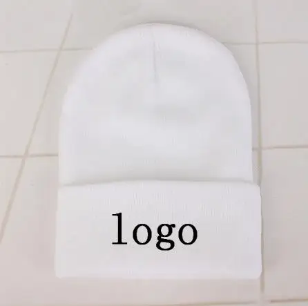 mens skully Winter Hat Custom Logo Embroidered or Print Your Logo Winter Knit Hat Beanie Customize NAME Letters designer skully hat Skullies & Beanies