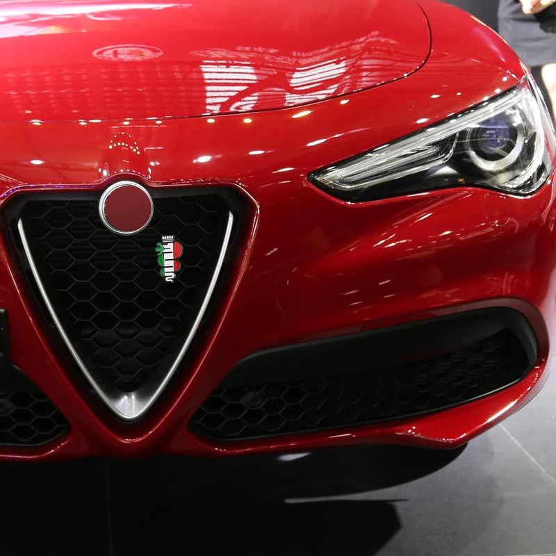 1PCS 3D quatrefoil delta Car Side Fender Emblem car Front Grille Badge Rear Trunk Decal for Alfa Romeo Mito Spider GT Giulietta