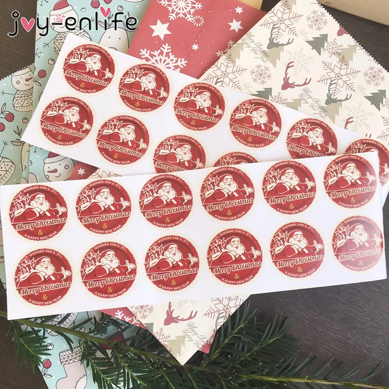 Joy-Enlife 24 шт 4 стиля рождественские крафт-бумажные пакеты Снеговик Снежинка Рождественская елка Конфеты сумочки для упаковки подарков украшения принадлежности