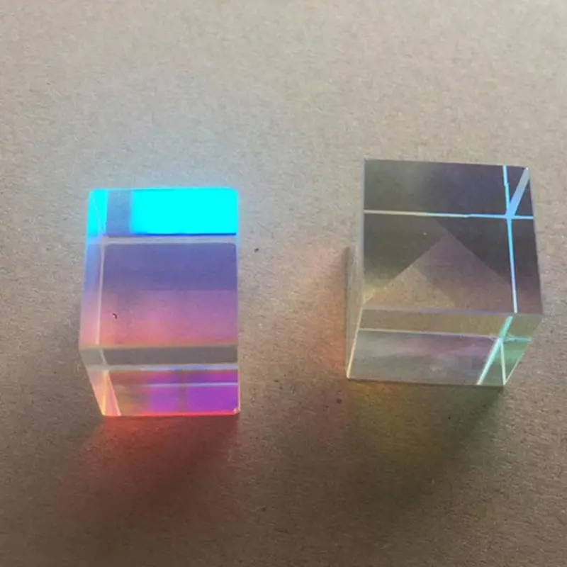 Цветной комбинированный разветвитель крестообразная дихроичная куб RGB Призма Оптическое стекло треугольная призма для обучения световому спектру физики 20 м