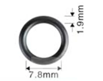 Orings топливного инжектора, 7,8x1,9 мм, 500 шт, 2002, уплотнительные кольца, ремонтные комплекты - Цвет: Черный