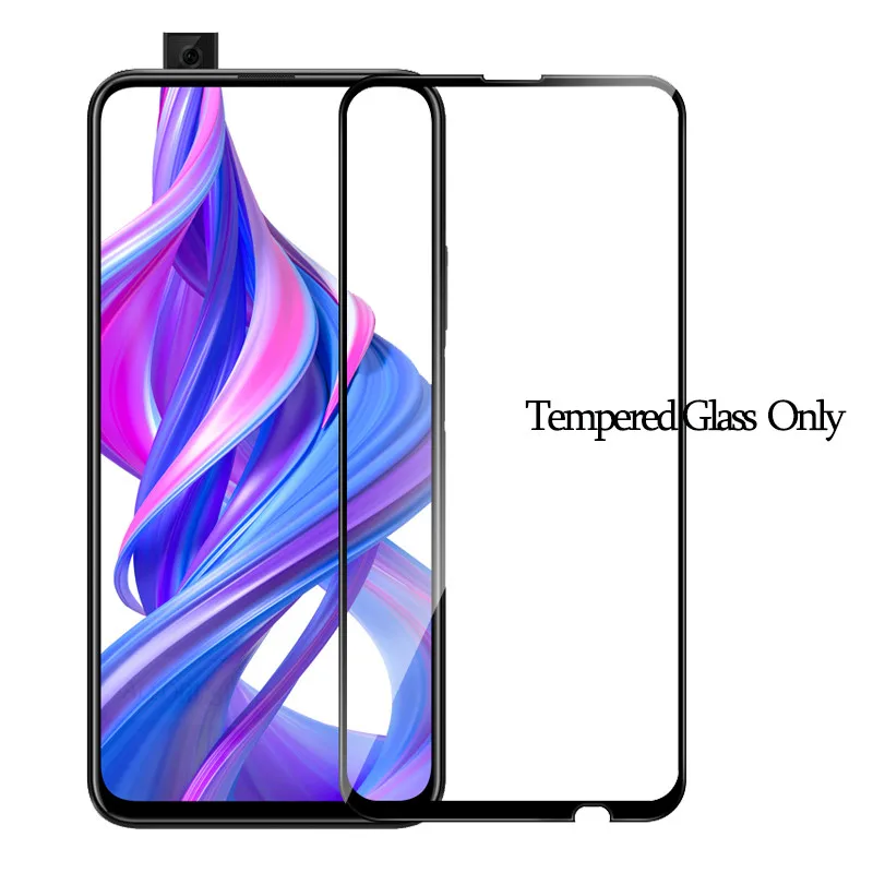 Tempered Glass Only 3-в-1 cтекло+ 360 Защитный чехол на хонор 9x чехол Honor 9X Pro полная защита чехол Huawei-P-Smart- чехол хуавей-п-смарт- Пластик жесткий чехол хонор-9x задняя крышка чехол honor-9x - Цвет: Tempered Glass Only