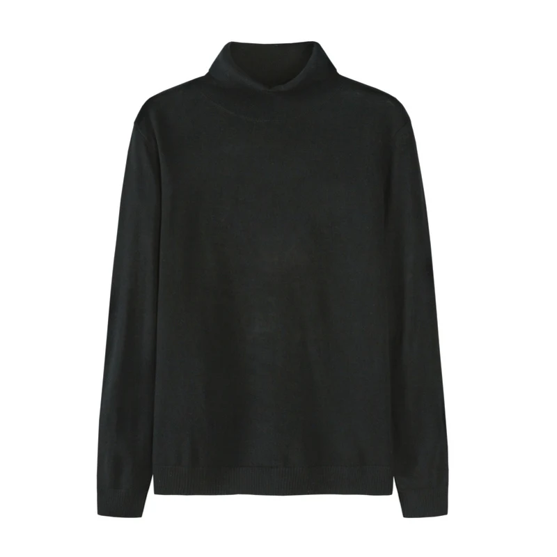 Semir, пуловер, свитер, мужской, для молодых, зимний, водолазка, свитер,, теплый свитер, тренд, джемпер, теплый внутри - Цвет: black