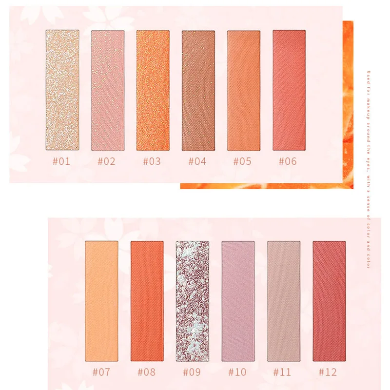Ladies Eyeshadow 12 Colors Shining Matte Eyeshadow Palette Waterproof Makeup Long-lasting V9-Drop