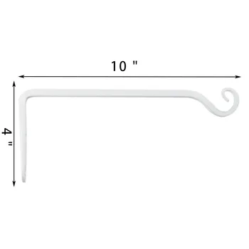 

Iron Hooks, Small Household Wall Mounted Hooks Wall Hanger for Flowerpot Birdcage, White/Black