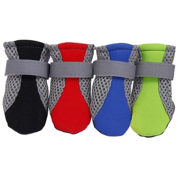 

4Pcs/set Pet Dogs Warm Winter Shoes Rain Snow Booties Socks Rubber -slip Shoes For Small Puppies Footwear Cachorro
