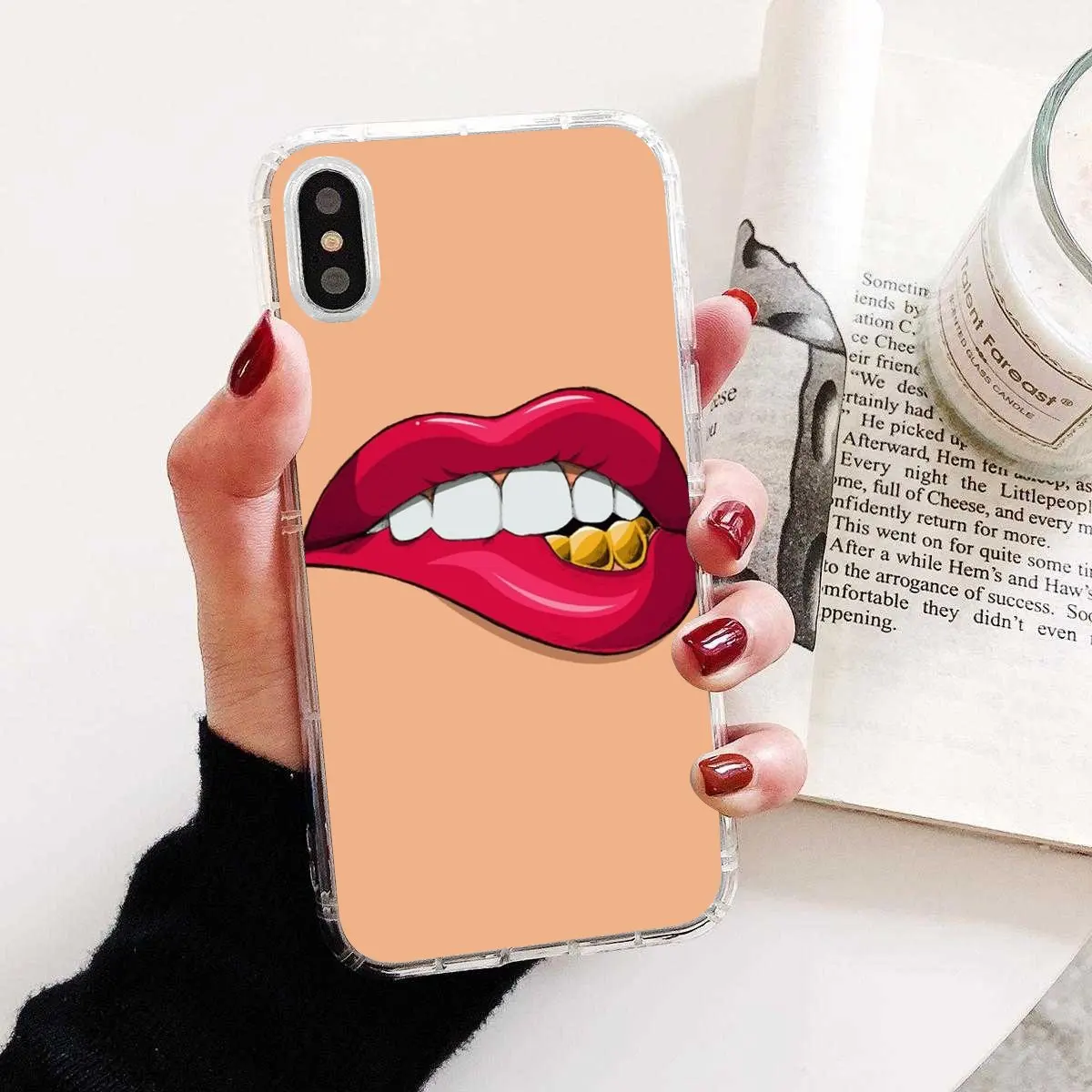 Женский красный силиконовый чехол с сексуальными губами для Samsung Galaxy A10 A30 A40 A50 A60
