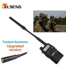 LSENG – walkie talkie pliable sma femelle, antenne Tube d'oie, Radio bidirectionnelle VHF UHF, Radio portative pour BaoFeng UV 5R BF 888S