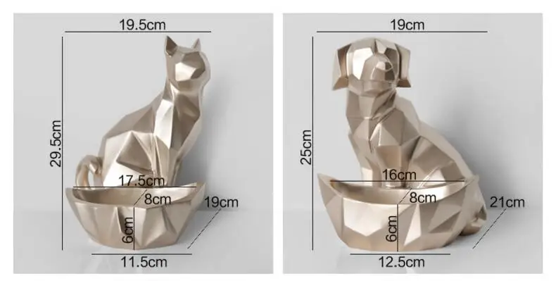 Европейские, полимерные коробки для хранения животных, собак и кошек, украшения для дома, гостиной, столовые предметы интерьера, офиса отеля, Настольная Статуэтка для декора