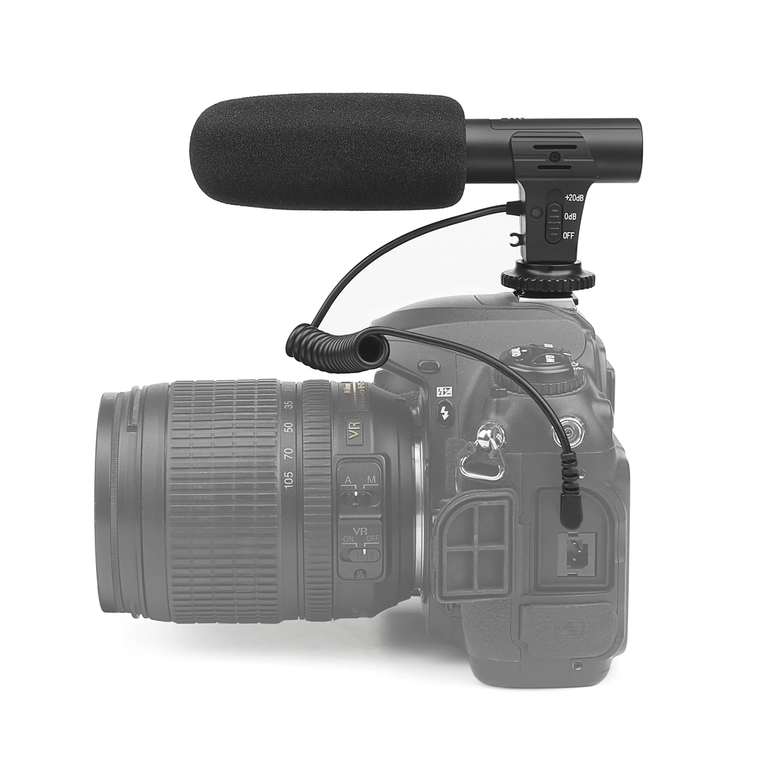 Besegad DSLR Камера микрофон с установки вспышки «Горячий башмак» для интервью видео Запись совещание интервью вспомогательных приспособлений для фотосъемки