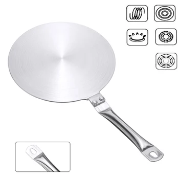 

7.9inch Cooking Induction Hob Converter Pan Heat Diffusion Induction Hob Frying Pan Disc Adapter Plate Durable Kitchen Cookware