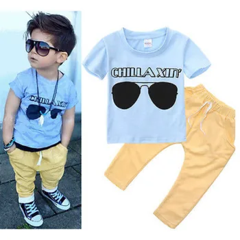 

Pudcoco Fast Shipping Toddler Baby Kids Boys Clothing T-shirt Top + Long Pants Outfits Clothes Set Summer 0-5 Y
