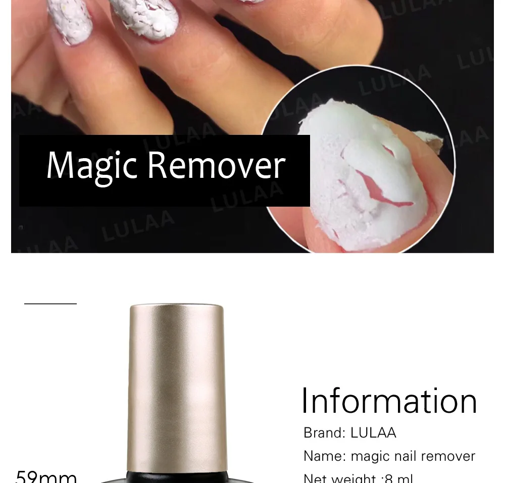 LULAA гель для ногтей/Средство для снятия лака Magic Remover Health Fast в течение 1-2 минут УФ гель лак для ногтей Esmaltes Permanentes базовое верхнее покрытие