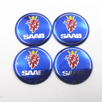 

4Pcs 56mm Car Wheel Hub Center Caps Cover Emblem Badge Sticker For SAAB 9-3 93 9-5 9 3 9000 9 5 Car Styling