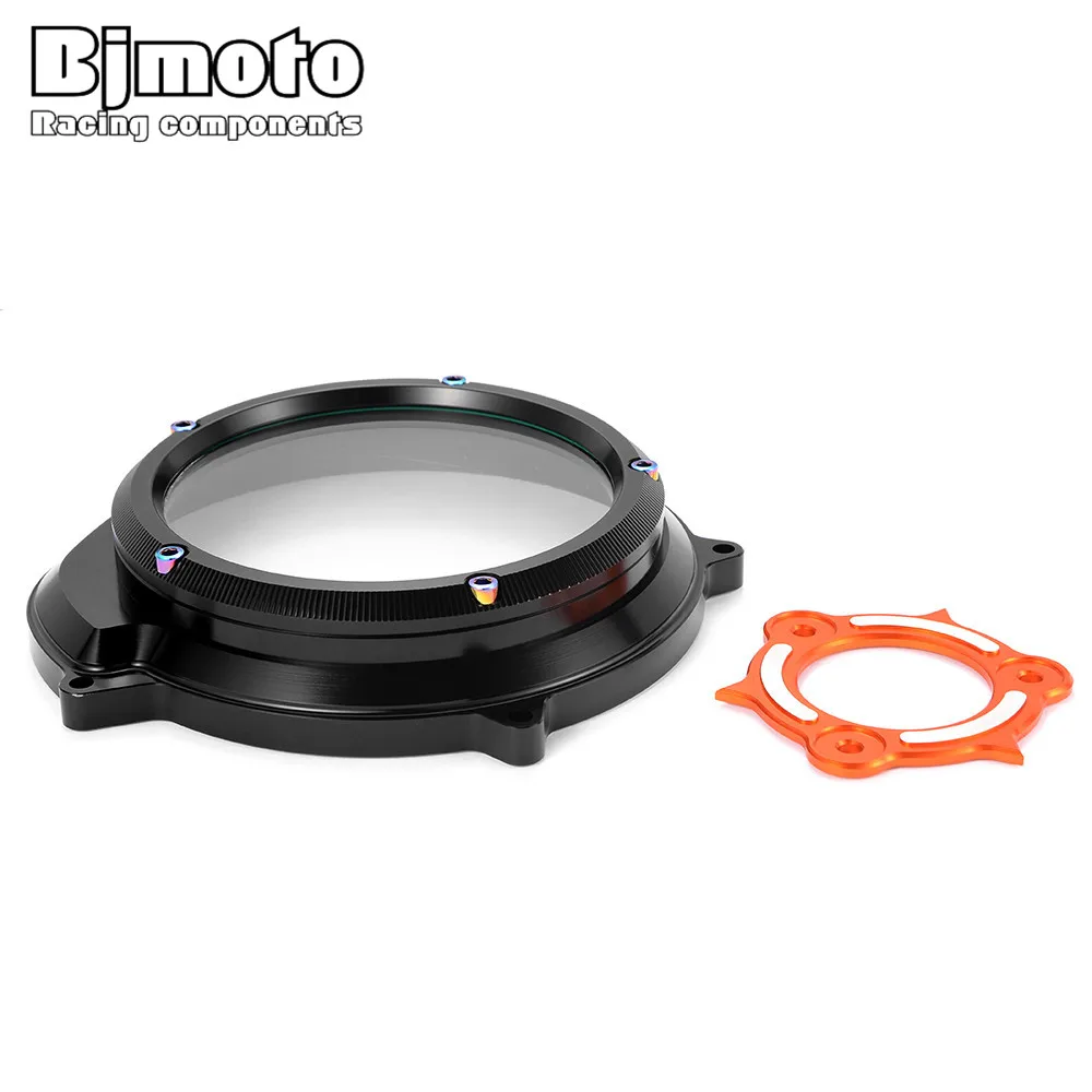 BJMOTO для KTM 1090 1050 1190 1290 ADV Adventure R T S ЧПУ гонки прозрачные Кожух Сцепления нажимного диска для пружинный фиксатор R зажигания клатч чехол