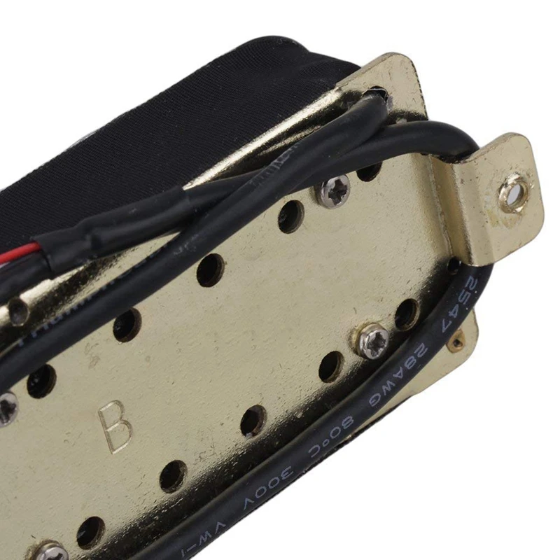 2Pcs Guitar Pickup Humbucker Double Coil Bridge Neck Pickups For Punk And Heavy Metal Rock Black And Yellow