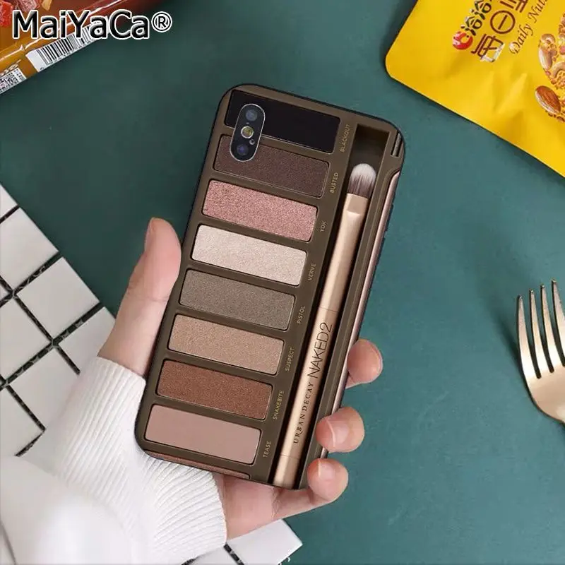MaiYaCa голый палитра Мода Glam макияж тени для век коробка недавно Телефон чехол для Apple iphone 11 pro 8 7 66S Plus X XS MAX 5s SE XR