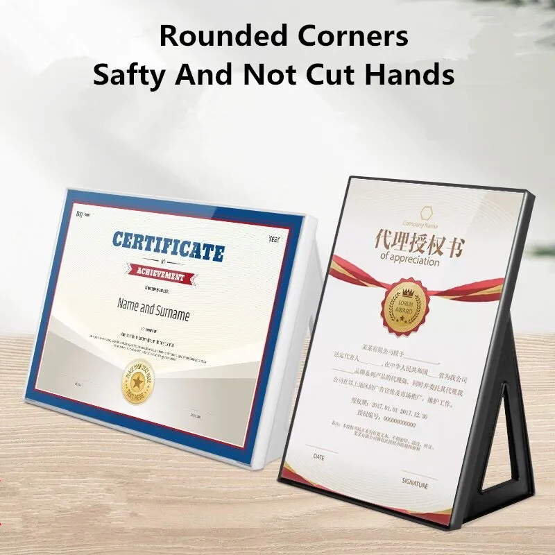 

A5 Plastic Acrylic Sign Holder Stand Picture Photo Ad Poster Frame Tabletop Price Listing Display Stand