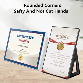 

A5 Plastic Acrylic Sign Holder Stand Picture Photo Ad Poster Frame Tabletop Price Listing Display Stand