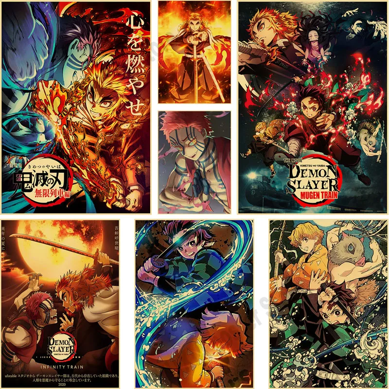 Короткая футболка с героями из японского аниме фильм демон убийца Mugen постер