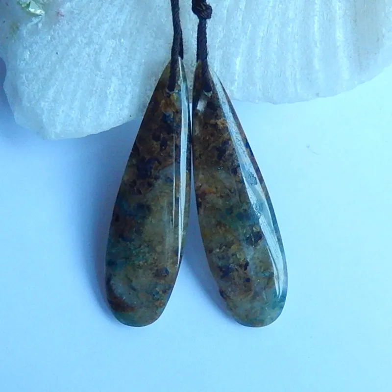 

Wholesale,Ocean Jasper fashion woman Earring pair,43x12x5mm,7.1g