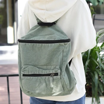 

Casual retro bag ladies canvas backpack wild Harajuku style student backpack