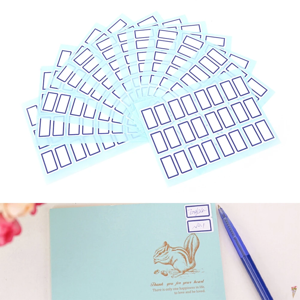 12Pcs Self Adhesive Sticky White Label Writable Name Stickers Blank Note Labels Wholesale low price | Канцтовары для офиса и