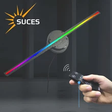 Projecteur holographique 3D, ventilateur stéréo, écran LED haute définition, application suspendue, multifonction, pour la publicité dans les magasins, 2021