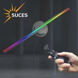 Proyector holográfico 3D, ventilador estéreo, pantalla LED de alta definición, montado en la pared, aplicación suspendida, multifunción, NewShop, publicidad, 2021