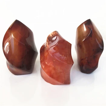 

Dropshipping Big Natural Carnelian Wand Standing Stone Red Agate Flame for Decoration Healing Gift Natural Stones and Crystals