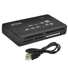 Leitor de cartão multiuso tf ms m2 xd cf, leitor de cartão micro sd usb 2.0 480mbps mini cardreader de memória com linha de data