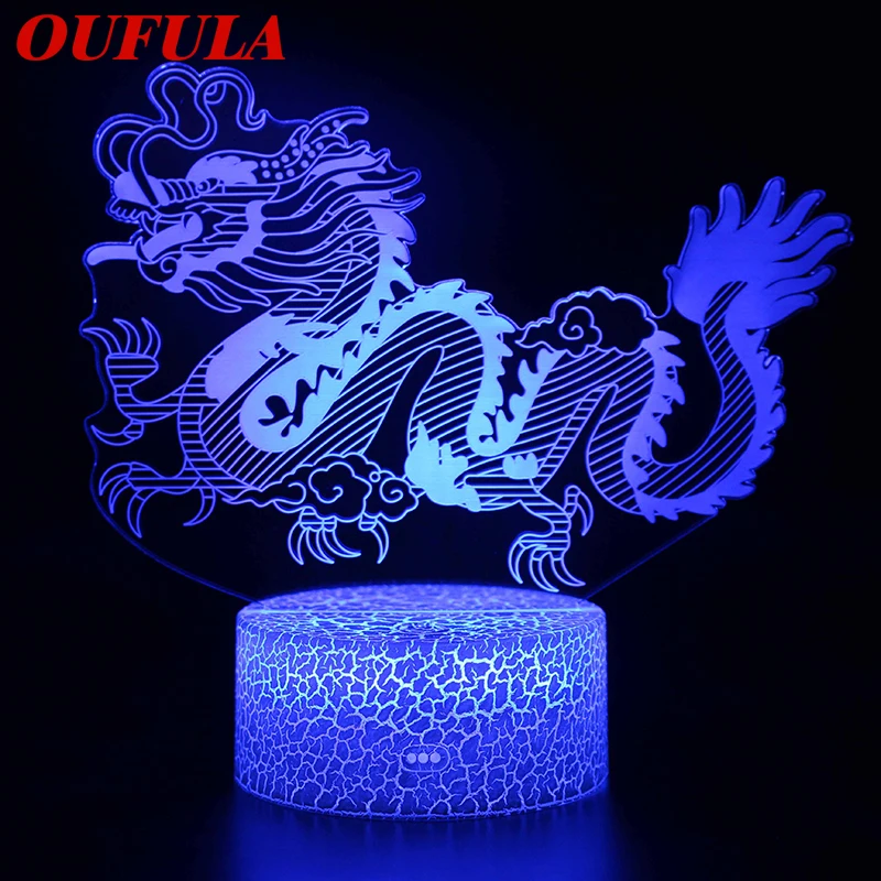 

WPD Night LED Lights Novelty 3D lamp Cute Toy Gift 7 ColorCartoon Atmosphere Lamp For Children Kids Room