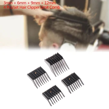 

4Pcs/set Universal Hair Clipper Limit Combs Guide Guard Attachment Size 3.6.9.12mm