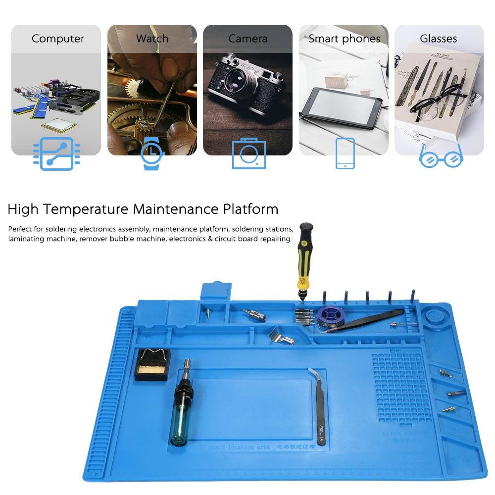 

Heat-resistant Soldering Mat Soldering Station Repair Insulation Pad Maintenance Platform Heat Insulation Working Mat
