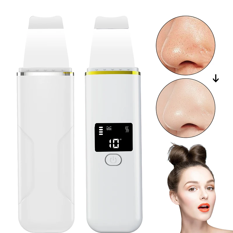  Beauty Face Cleaning Scrubber Ultrasonic Skin Scrubber Anion Deep Cleaning Facial Skin Peeling Face