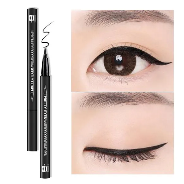 1 PC 5 Colors Cool Black Waterproof Eyeliner Liquid Pen Soft Hair Brush Head Makeup Not Easy To Dye Pen Eye Liner Cosmetics NEW - Цвет: Black