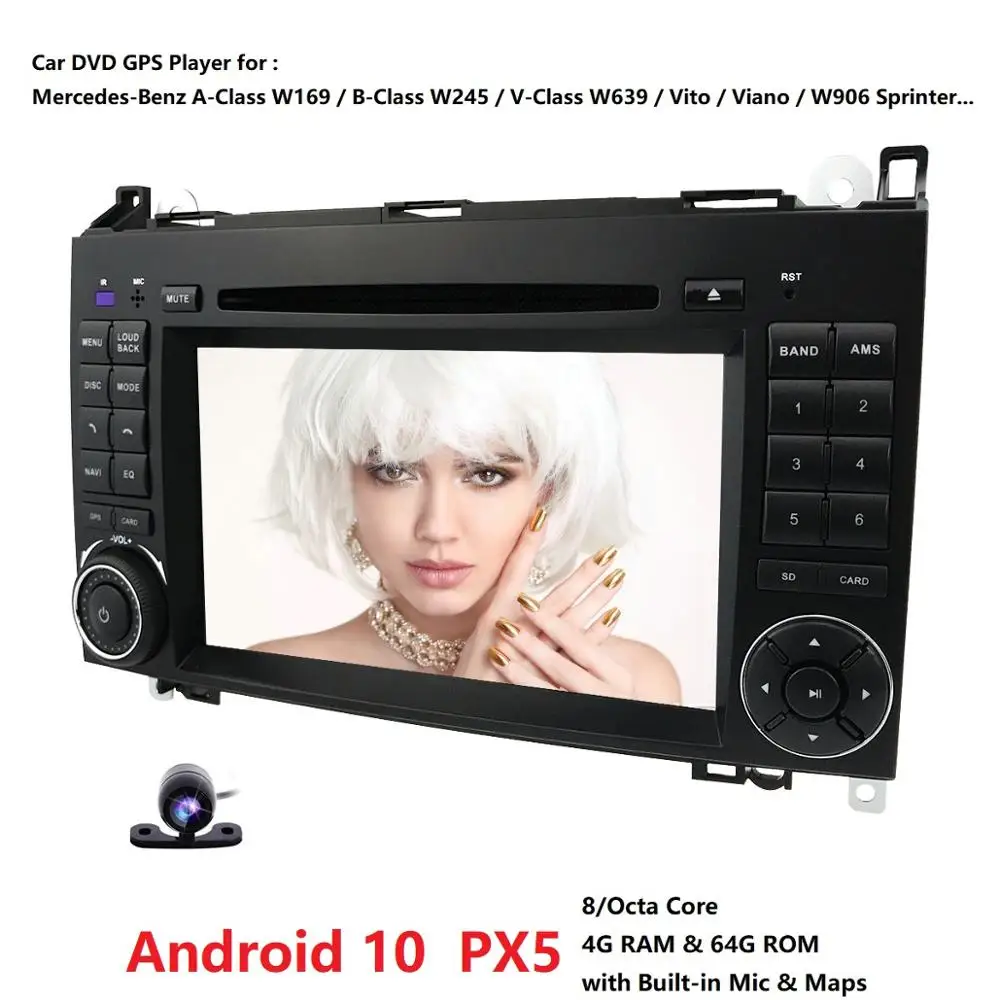 Автомагнитола 2 Din 7 дюймов DVD GPS навигация для Mercedes Benz B200 класс A B W169 W245 Viano Vito W639