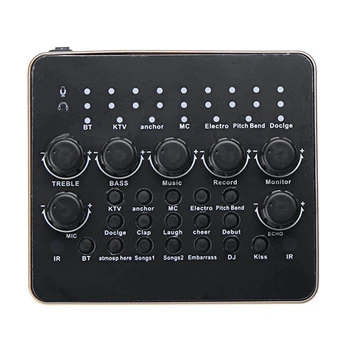 

HOT-V10 Live Sound Card Microphone Set Device Mobile Phone Fast Hand Shouting Wheat Universal for Mobile Phone Broadcast