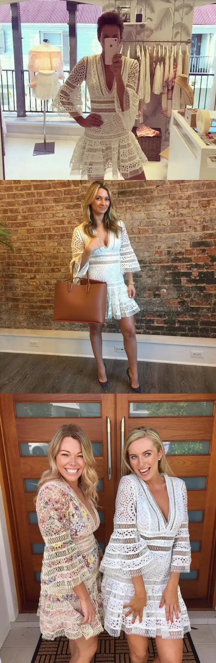 Новая мода осеннее подиумное платье бренд A Line роскошное платье с вышивкой женское платье с расклешенными рукавами и v-образным вырезом, открытое кружевное платье