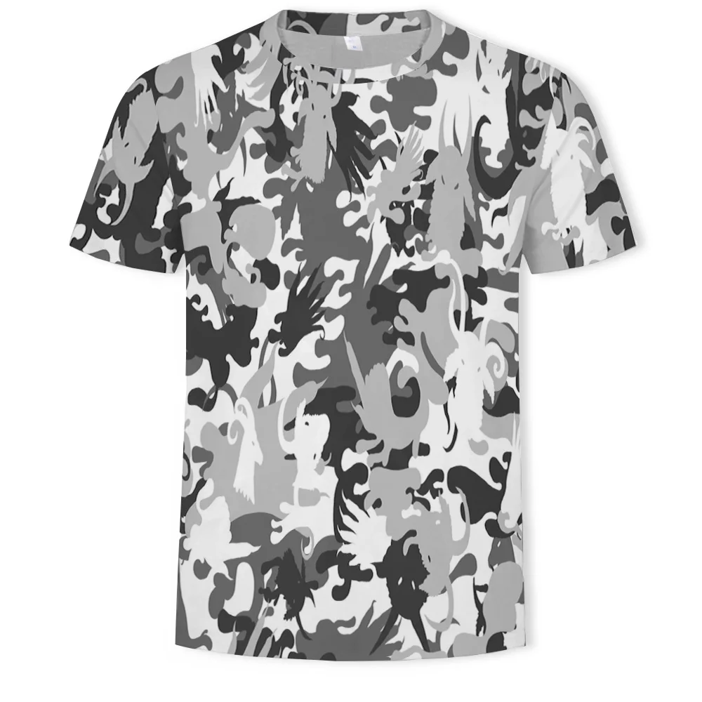 Мужская камуфляжная футболка с 3D принтом, Мужская футболка, хип-хоп уличный с короткими рукавами, футболки для фитнеса, Прямая поставка