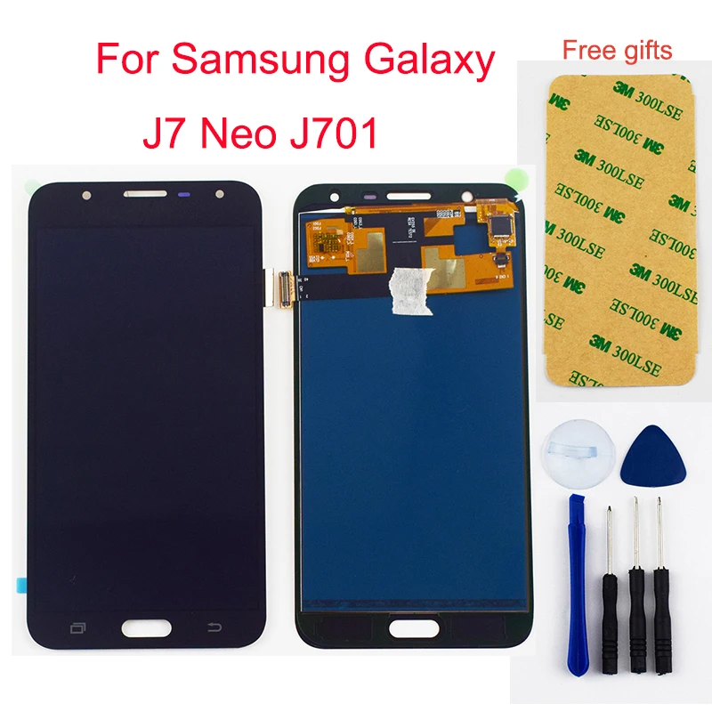 

Amoled/TFT For Samsung Galaxy J7 Neo J701 J701F J701M J701MT LCD Display Panel + Touch Screen Digitizer Sensor Glass Assembly