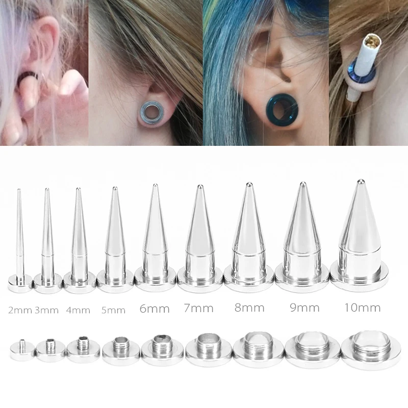 1 Piece STAINLESS STEEl Ear Tapers Piercing Expanders Gauges Plugs and Tunnels Men Women Stretcher Earrings Body Jewelry 7mm 9mm piercing jewelry body piercing jewelry