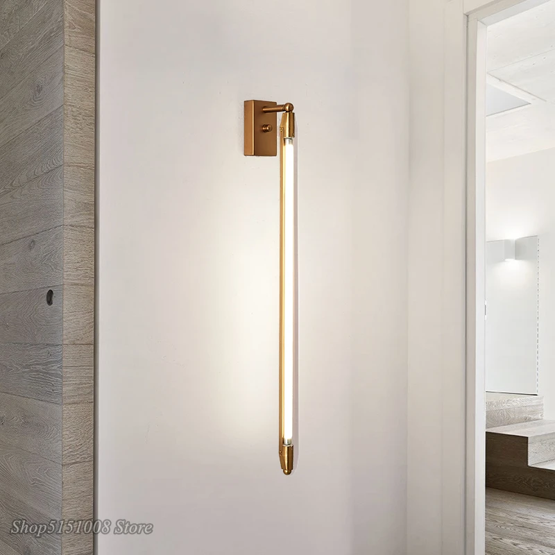 

Современные Настенные светильники в стиле индастриал Лофт, вращающиеся настенные офисные светодиодные лампы T5 для спальни, прикроватного столика, гостиной, украшение для дома