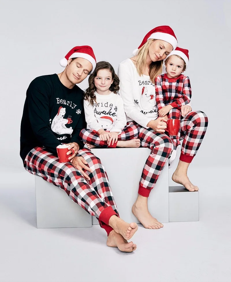 Одежда для всей семьи; Новогодняя и Рождественская Пижама; Семейные комплекты; одежда для мамы, папы и детей; детский пижамный комплект; одежда для сна