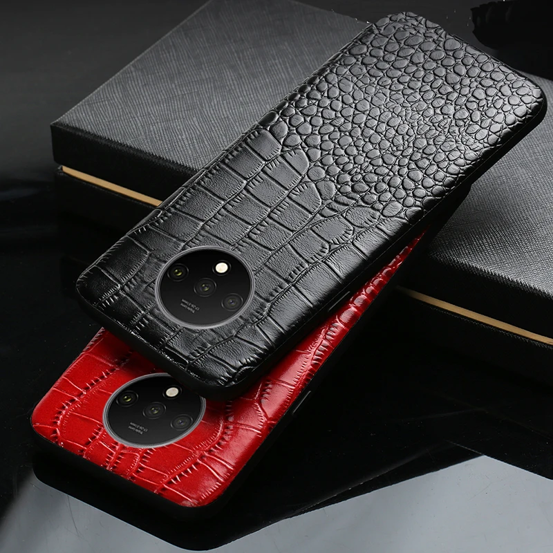 

luxury Genuine Leather Case For Oneplus 7T 7TPro 6 6T shockproof 360 protective back cover for oneplus 7t pro accessories cases