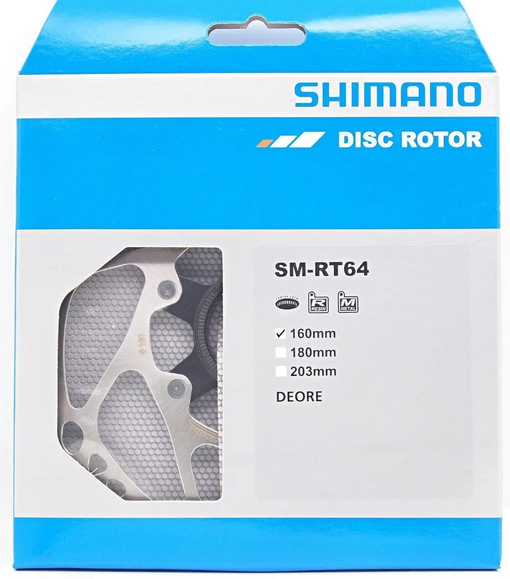 Shimano Deore велосипедный SM-RT64 Центральный замок дисковый тормоз ротор 160 мм/180 мм/203 мм w/замок - Цвет: 160mm