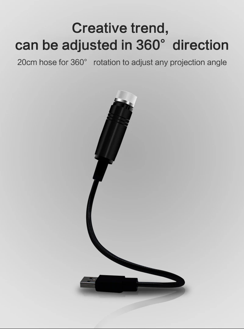 Автомобильный удобный usb звездный потолочный светильник, лазерная проекция, декоративная атмосферная галактика, Рождественский интерьерный декоративный светильник