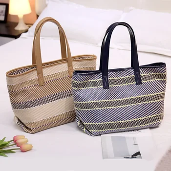 

Women's Bag 2020 New Woven Material Shoulder Large Bag European Snd American Fashion Women's Bag Shopping Handbag