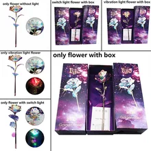 Luminescence 24K Gold Foil Lighting Rose Luminous Rose Valentine Gift Home Ornament Eternal Flower Beautiful Romantic Party