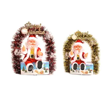 

Christmas Decorations Colorful Shiny Electric Garland Music Santa Doll Christmas Gift Santa Claus Toy